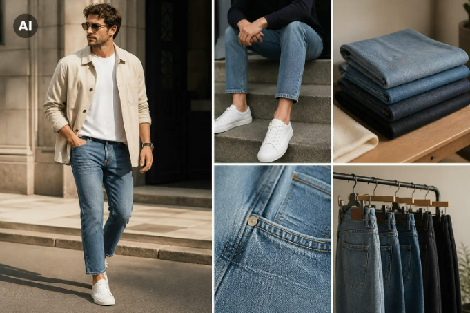 Praktischer guide zu cropped jeans herren: stil, passform und material